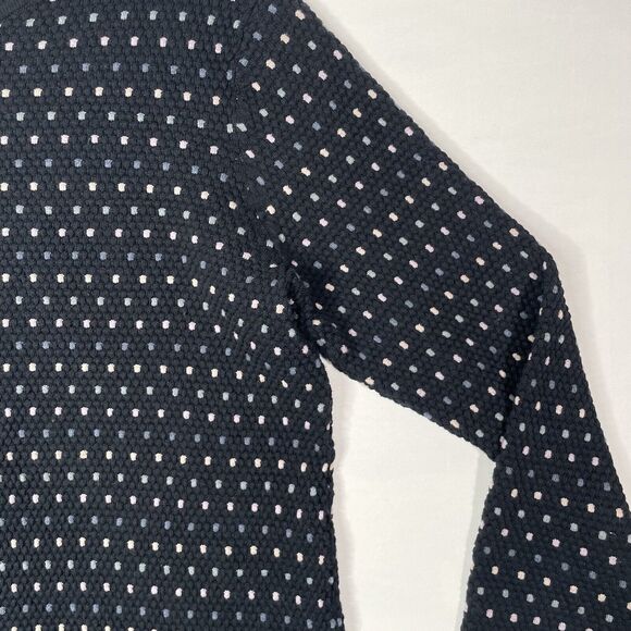 Organic Cotton Nordic Polka Dot Sweater Shirt S Navy Knit Scandi Core by Mansted - Picture 4 of 8